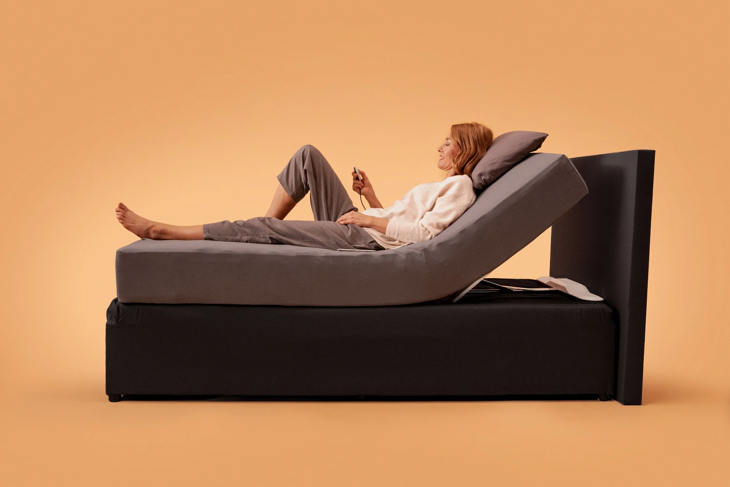 CosyLift, elektrisch verstelbaar bed, in gebruik